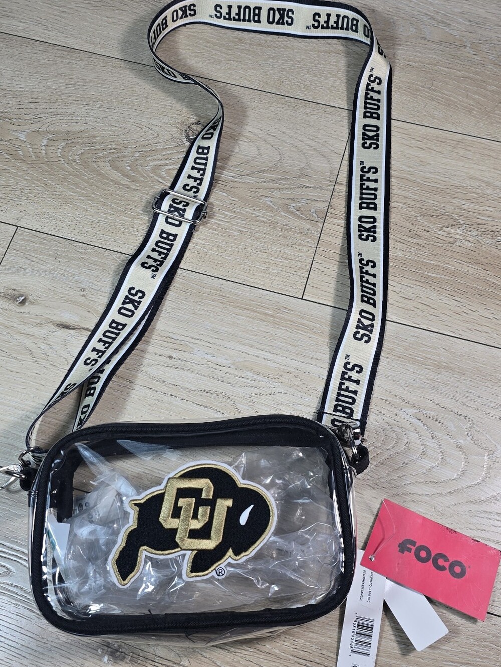 FOCO Clear CU Buffalo Crossbody with Logo Strap